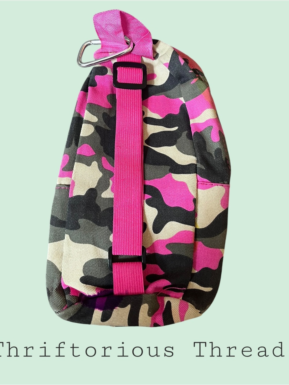 Pink Camo Micro Backpack Charm - Picture 2 of 3